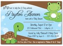 BlueFrogTurtleBabyInvite
