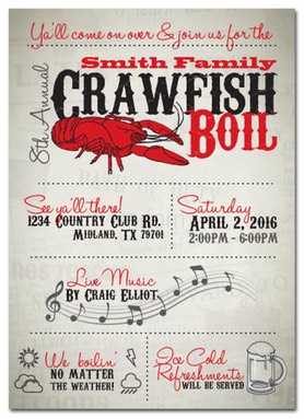 Crawfish Boil Invitations
