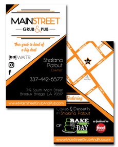 Main Street Grub and Pub Business Cards