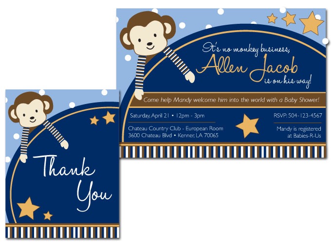 MonkeyBabyShowerInvite