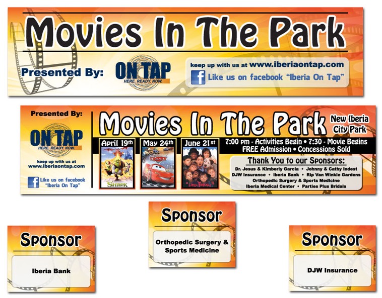OnTapMoviesInTheParkBannersSigns