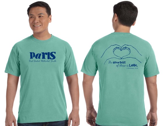 Paris United Methodist Youth Shirts 2016