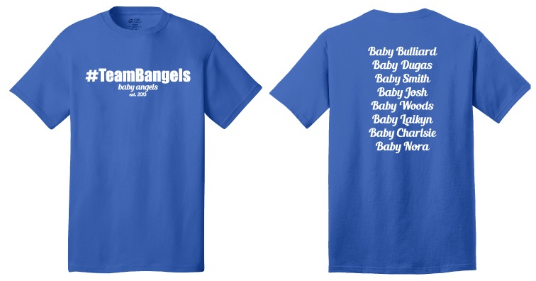 Team Baby Angels - Maddies Footprints - Footprints Forever 2016 5K Shirts