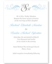 Blue and Gray Wedding Invitations